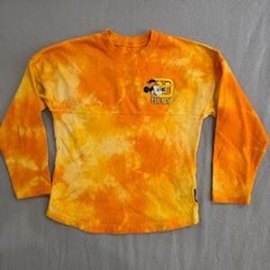 Disney Spirit Jersey Kids Small 5/6 Halloween Mickey Mouse Tie Dye Orange WDW